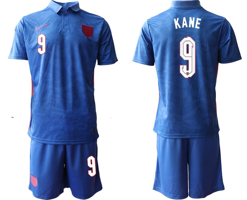 Men 2020-2021 European Cup England away blue #9 Nike Soccer Jersey